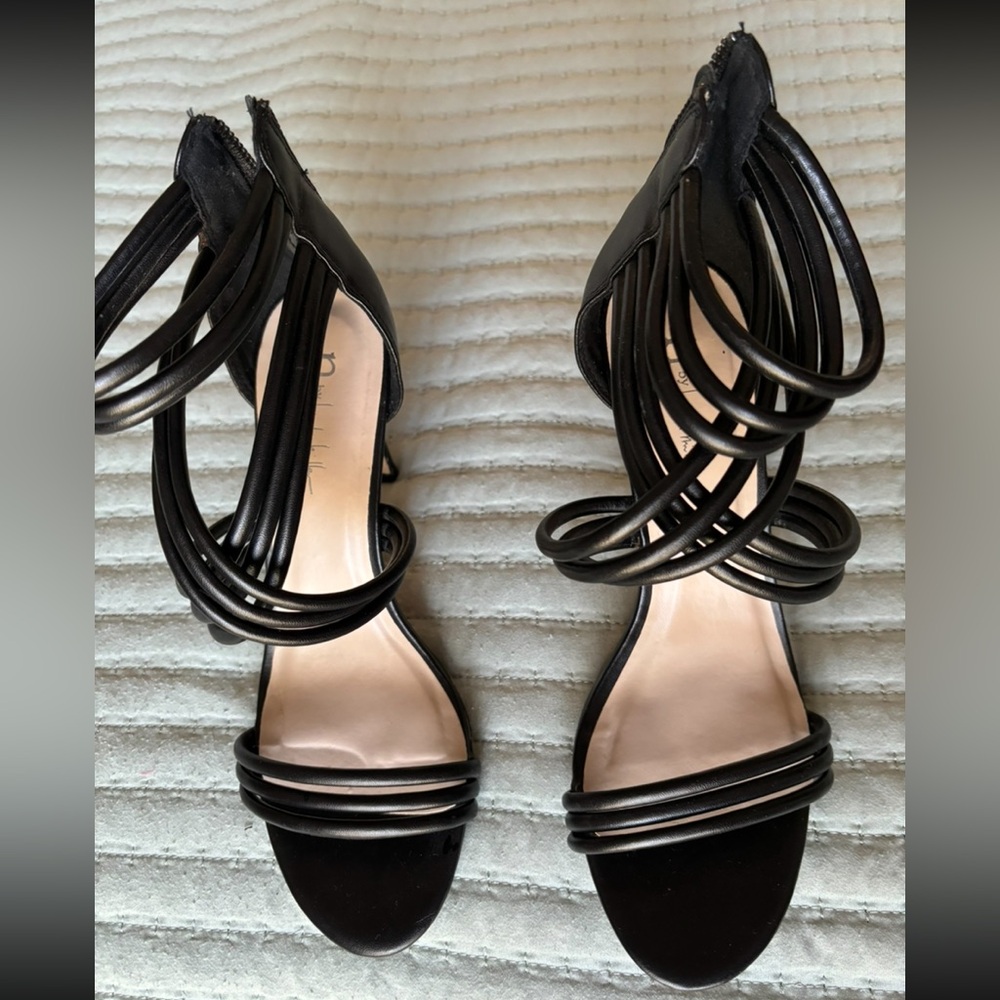 Nicole Miller Black Strap heels.